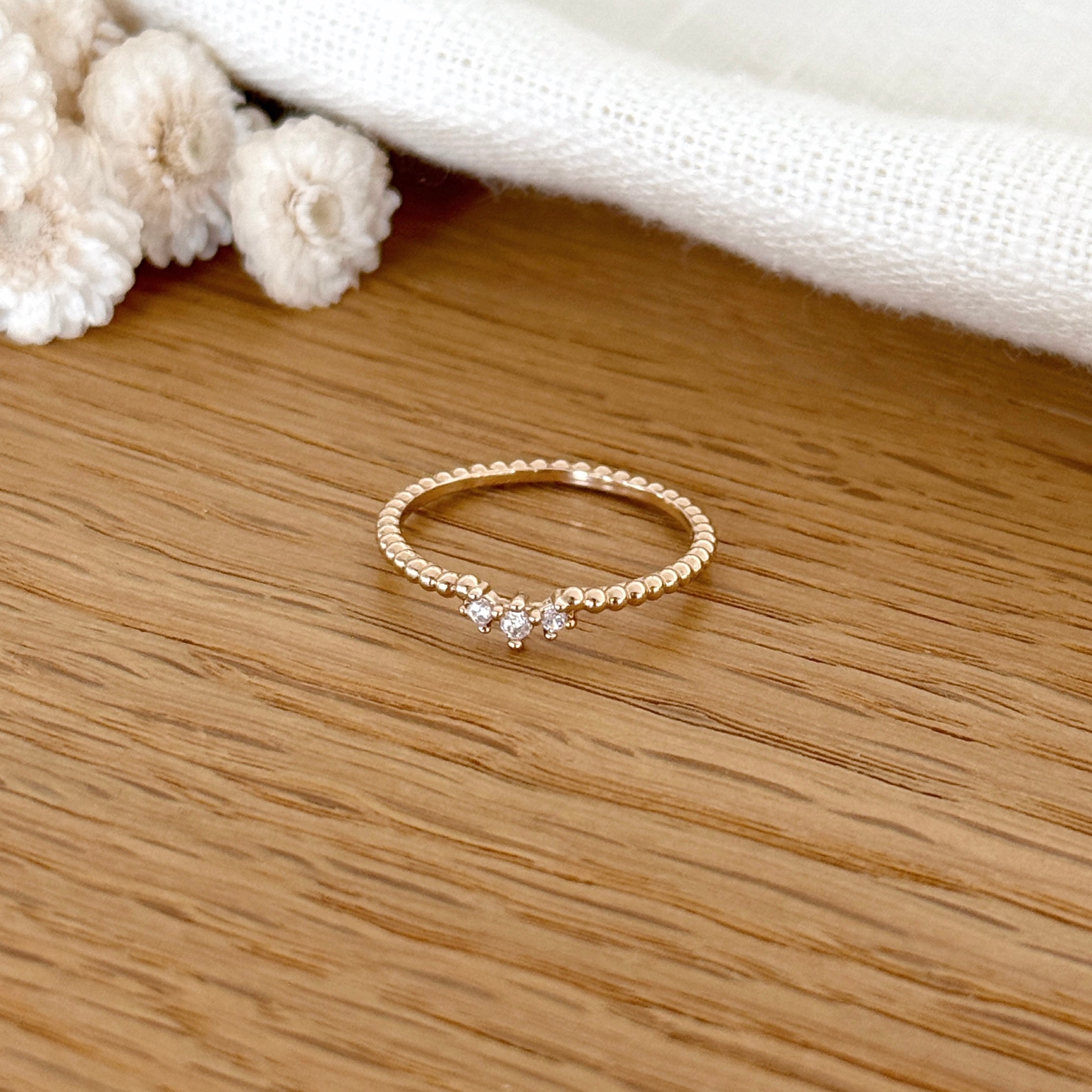 Bague "Eve" plaqué or