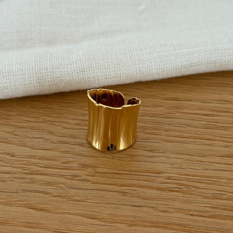 Bague large acier – Instants Plaisirs Bijoux