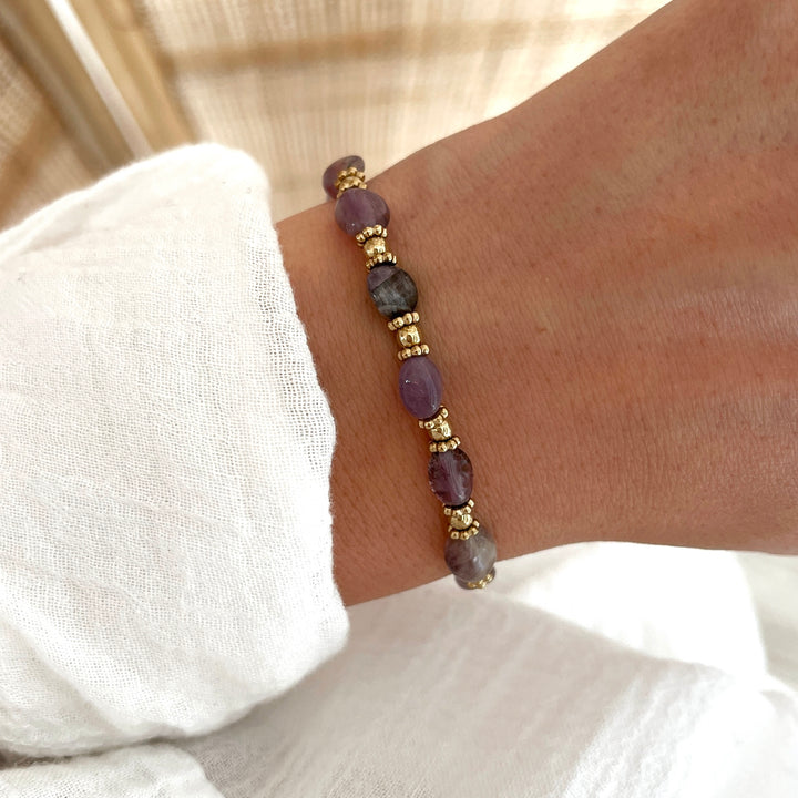 Armband "Dulcini" Amethyst Stahl