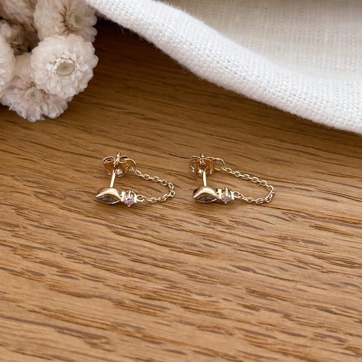 Ohrringe „Letti” vergoldet – Ohrringe –Instants Plaisirs  Schmuck