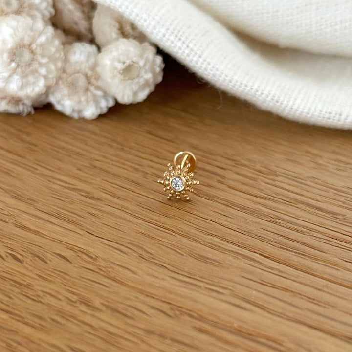 Ohrpiercing „Sunny” vergoldet