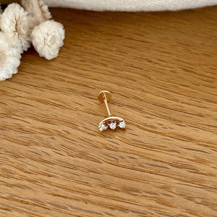 Ohrpiercing „Sao” vergoldet