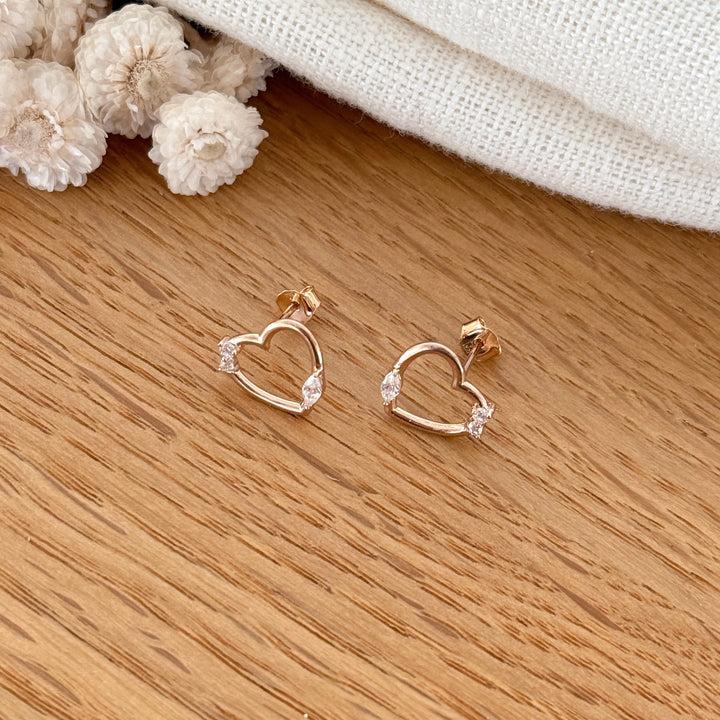 Boucles d'oreilles "Elia" plaqué or