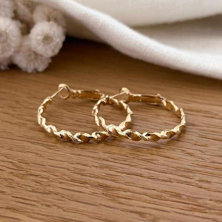 Creolen „Camille” vergoldet – Ohrringe –Instants Plaisirs  Schmuck