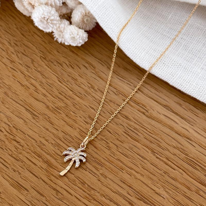 Halskette „Palm” vergoldet – Halsketten – Instants Plaisirs – Klassische Kette 40 cm –Instants Plaisirs  Schmuck