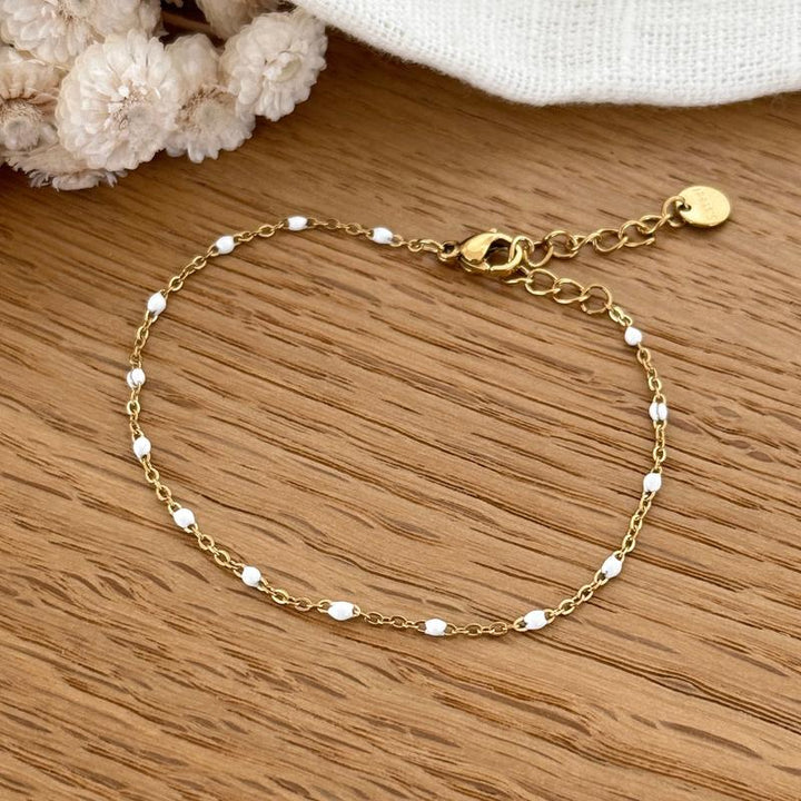 Armband „Galy” in Weiß oder Schwarz – Armbänder – Instants Plaisirs – Weiß –Instants Plaisirs  Schmuck