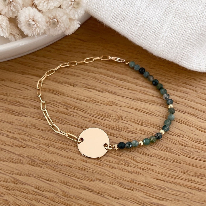 Armband "Talia" vergoldeter Schaumachat