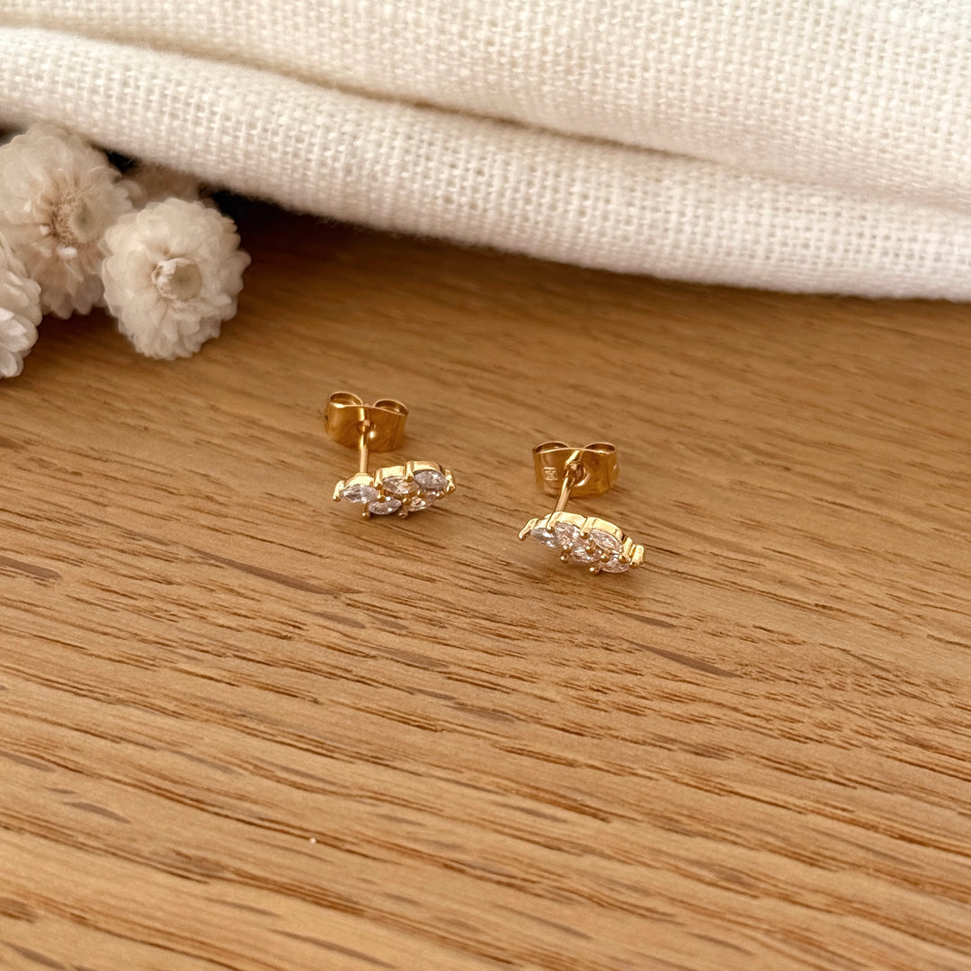 Boucles d'oreilles "Anaïs" plaqué or