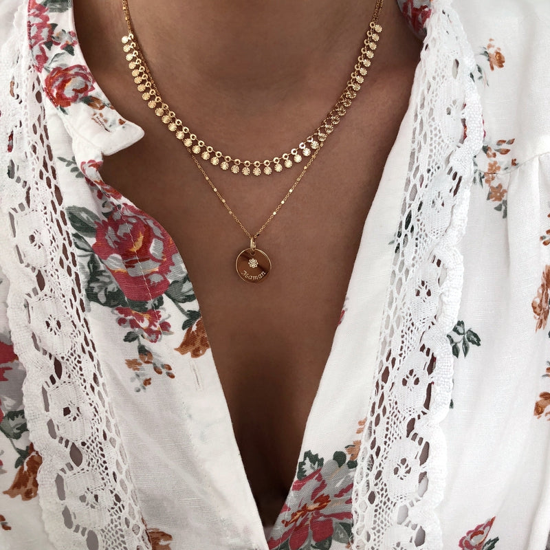 Halskette „Jade” vergoldet – Instants Plaisirs –Instants Plaisirs Schmuck