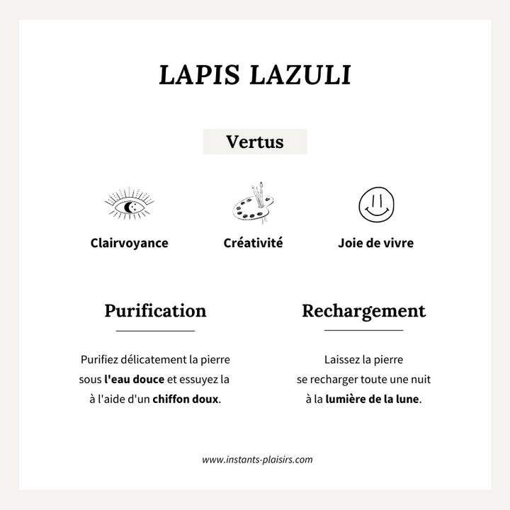 Lapis Lazuli" Charm vergoldet-Blocks und Anhänger-Instants Plaisirs - Schmuck-Instants Plaisirs | Schmuck