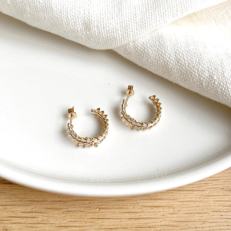 Ohrringe „Cheryl” vergoldet – Ohrringe –Instants Plaisirs  Schmuck