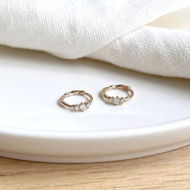 Creolen „Gema” vergoldet – Ohrringe –Instants Plaisirs  –Instants Plaisirs  Schmuck