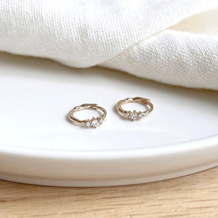 Creolen „Gema” vergoldet – Ohrringe –Instants Plaisirs  –Instants Plaisirs  Schmuck