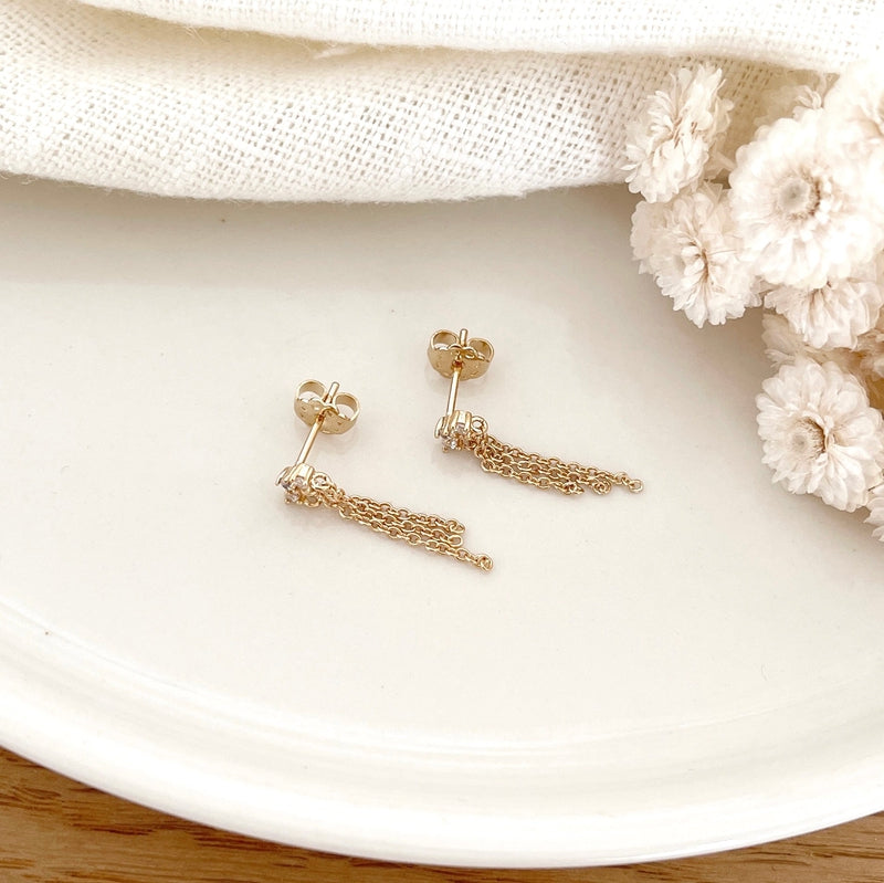 Ohrringe „Malika” vergoldet – Ohrringe –Instants Plaisirs  Schmuck