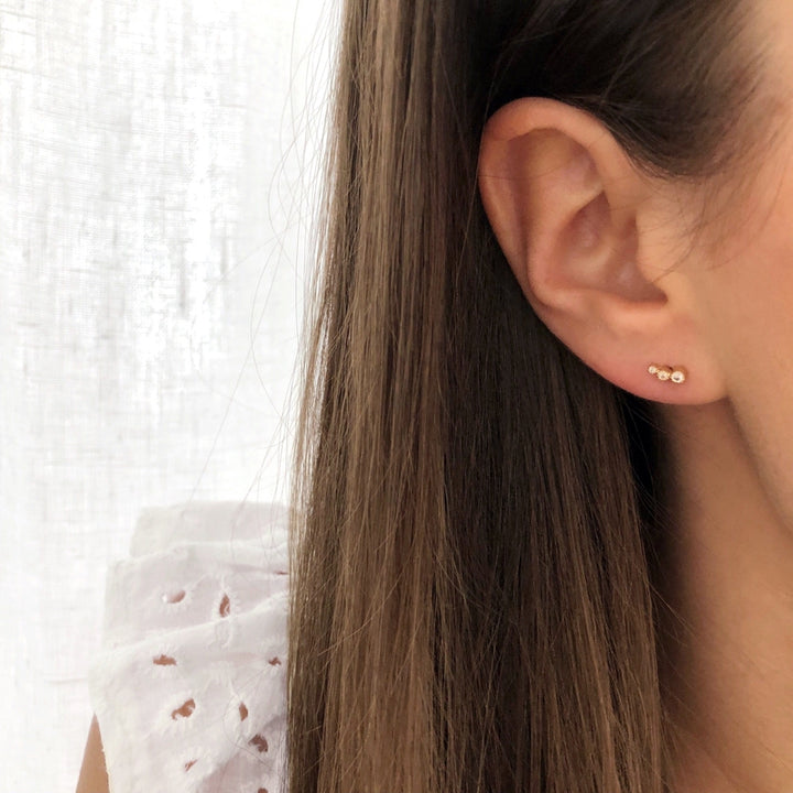 Vergoldete Ohrringe „Bilane“ von Instants-Plaisirs 