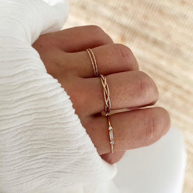 Vergoldeter Ring „Elena” – Ringe –Instants Plaisirs –Instants Plaisirs Schmuck