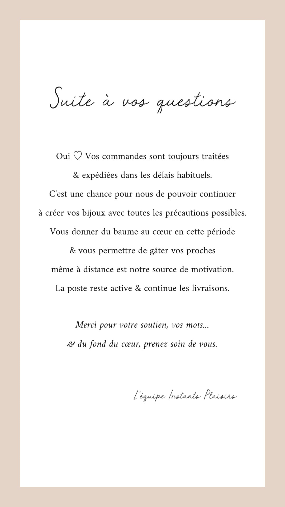 Our answers to your questions | COVID-19 lockdown