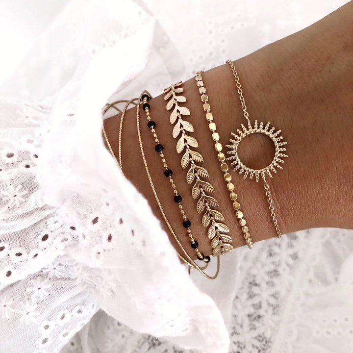 Gold-plated "Leaf" bracelet