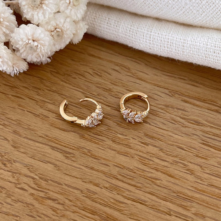 Gold-plated "Balzac" hoop earrings