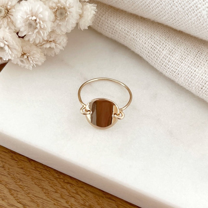 Micha" gold-plated ring