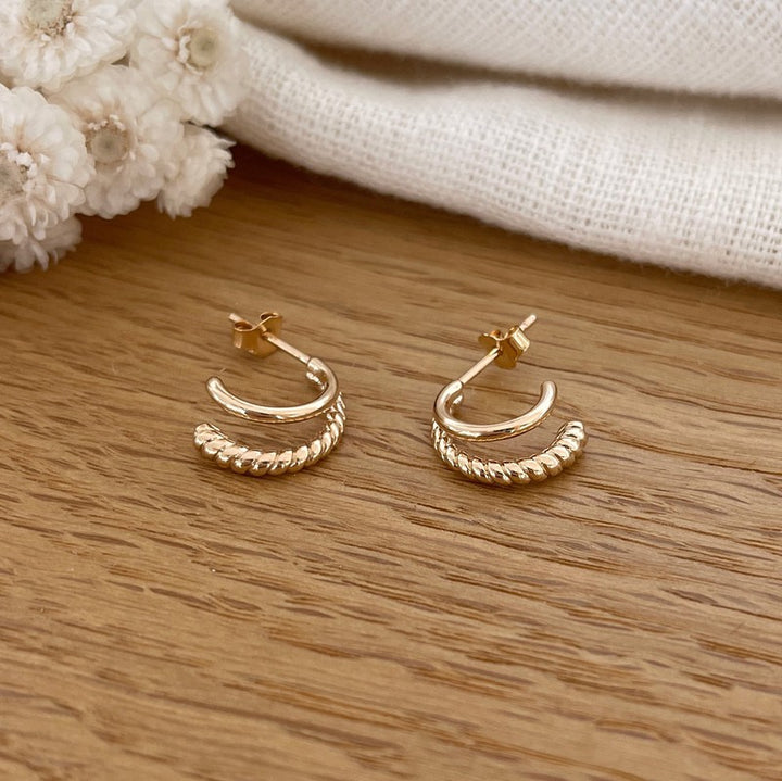 Gold-plated "Clyde" earrings