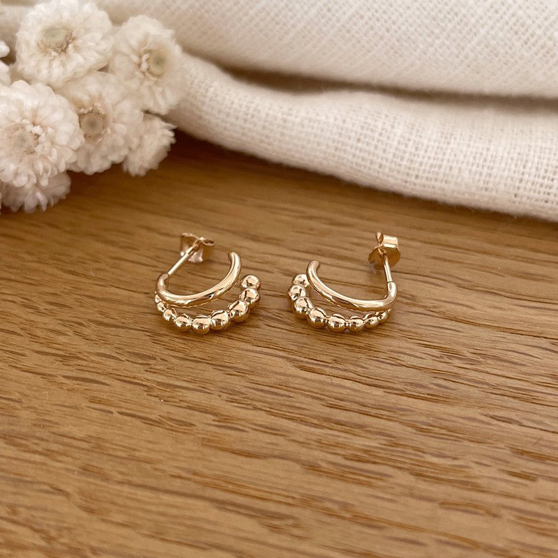 Bonnie" gold-plated earrings