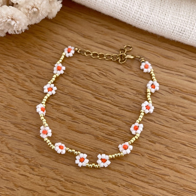 Flower" stainless steel bracelet