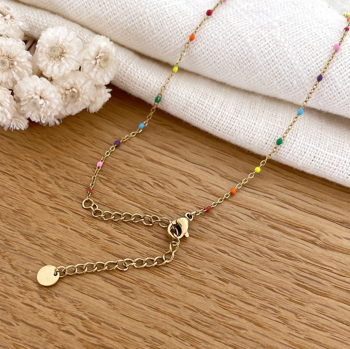 Galy" multicolor steel necklace