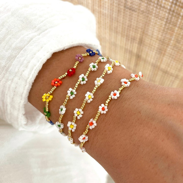 Flower" stainless steel bracelet