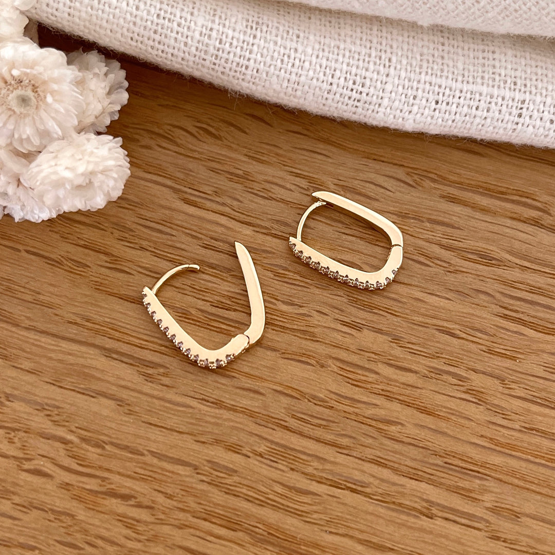 Alphy" gold-plated hoop earrings