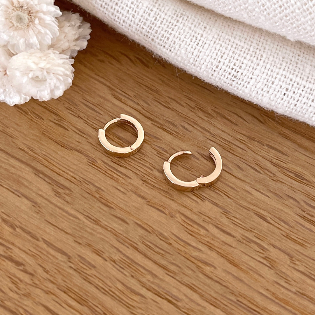 Gold-plated "Rox" mini hoop earrings