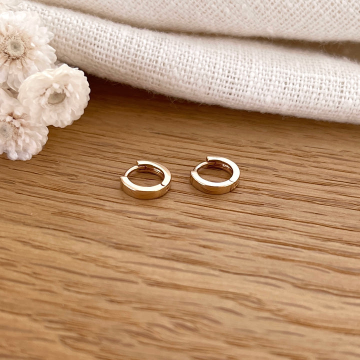 Gold-plated "Rox" mini hoop earrings