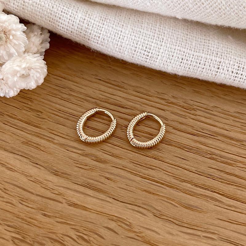 Gold-plated "Juna" hoop earrings-Instants-plaisirs-InstantsInstants Plaisirs | Jewelry