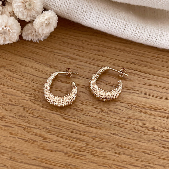 Gold-plated "Purse" hoop earrings