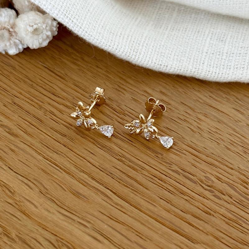 Gold-plated "Gaella" earrings