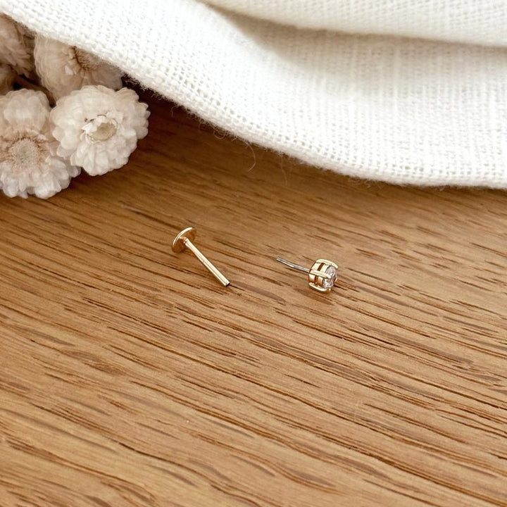 Gold-plated "Dani" ear piercing