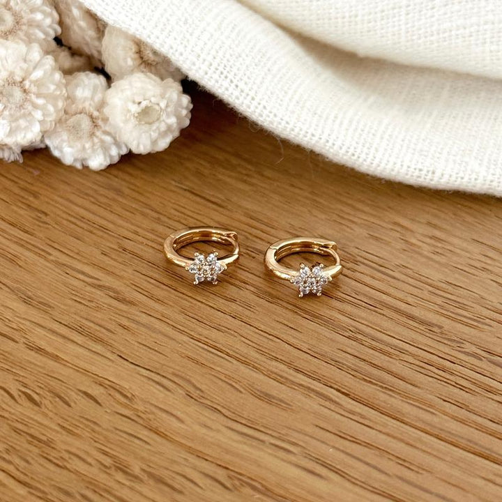 Gold-plated "Grace" hoop earrings