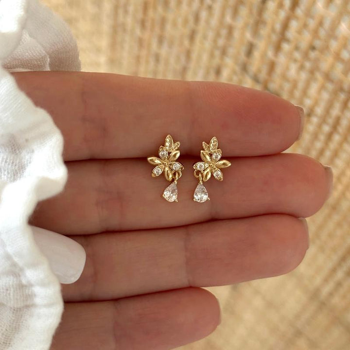 Gold-plated "Gaella" earrings