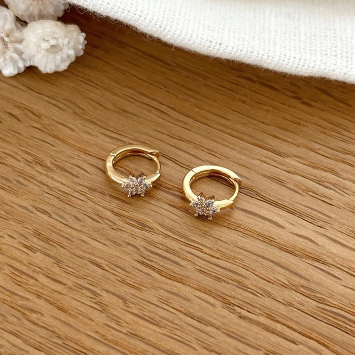 Gold-plated "Grace" hoop earrings