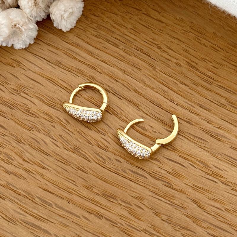 Gold-plated "Juline" hoop earrings