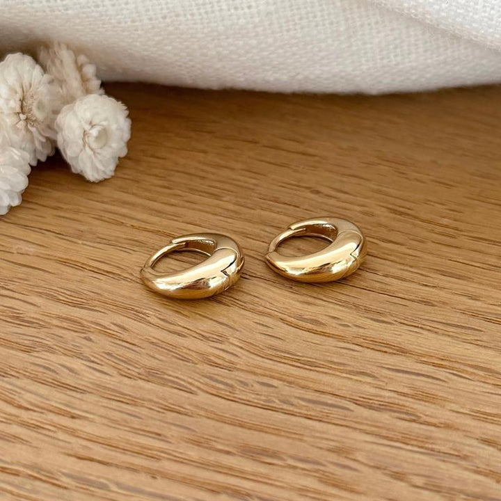 Gold-plated "Beck" hoop earrings