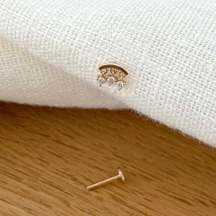 Gold-plated "Sao" ear piercing