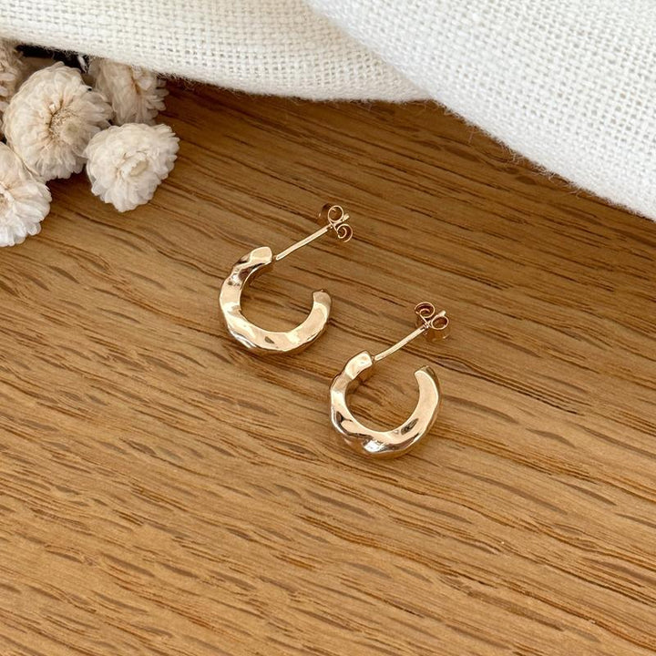 Gold-plated "Gilia" hoop earrings