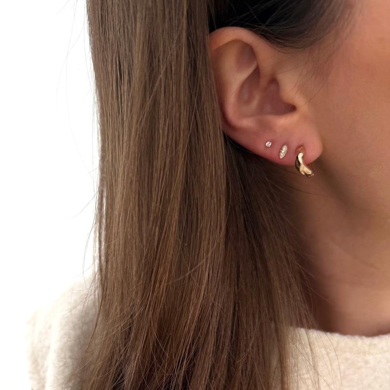 Gold-plated "Gilia" hoop earrings
