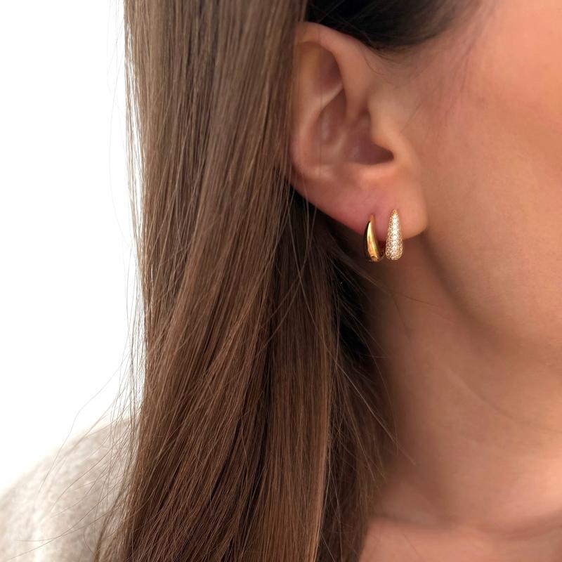Gold-plated "Beck" hoop earrings