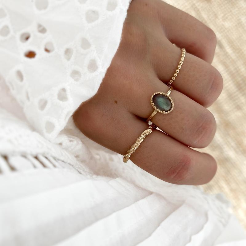 Gold-plated stone jewelry