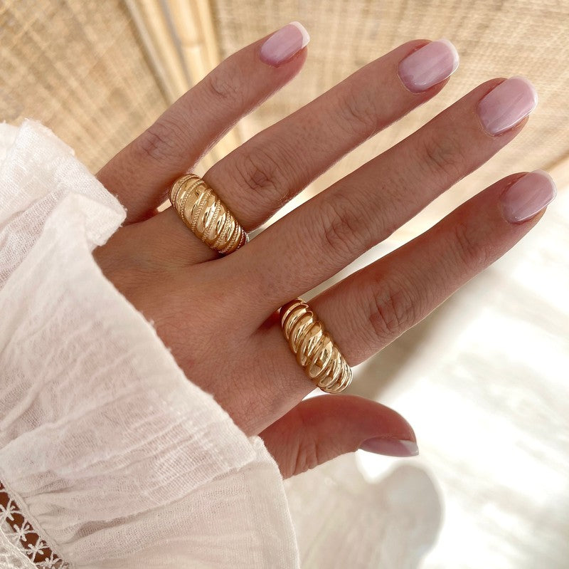 Camy" gold-plated ring