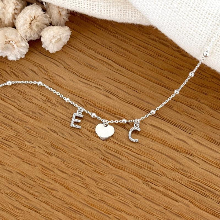 "Luce" silver heart necklace