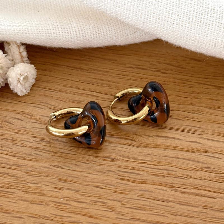 "Lovo" Leopard Steel Hoop Earrings