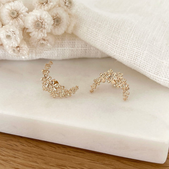 Bellis" gold-plated earrings